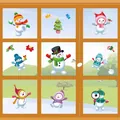Adesivi natalizi per finestre con pupazzi di neve e decorazioni festive statiche - Adesivo Statico Babbo Natale Multicolore (F02)