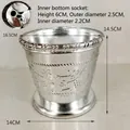 Silver Christmas tree base stand and decorative flower pot with embossed patterns - Grape Embossed Style / Size 18cm / Silver Flower Pot 18