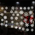 White snowflake electrostatic window stickers for festive Christmas home and shop decoration - Pure Snowflake Combo (BJCA13) / BJCA13 White Christmas Static Sticker