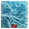 Premium light blue wave shredded paper filler for gift box packaging, color code Z07 - 1kg Pack / Light Blue (Z07)