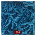 Premium blue pleated wavy shredded paper filler for gift boxes and wine packaging - 1kg Pack / Lake Blue (Z08)