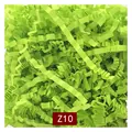 Light green wavy pleated shredded paper silk filler for gift box and wine packaging - 1kg Pack / Fluorescent Green (Z10)