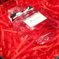 Shiny red glitter shredded raffia paper for luxury gift box decoration and filler - Bright Red