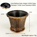 Bronze woven texture Christmas tree stand base flower pot for holiday decoration - Bronze Flower Basket 10