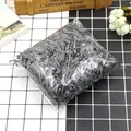 Sparkling silver glitter shredded raffia paper filler for gift box packaging and decor - Black Glitter Silk (PT07) / 50g Weight / Black