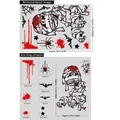 Halloween mummy and spider static window stickers with layout dimensions 30x20cm sheet - Mummy (BQ042)