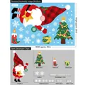 Tabla de tallas detallada de pegatinas estáticas de gnomos y árboles de Navidad - Estilo BQ077