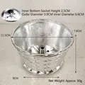 Durable silver Christmas tree stand base for holiday decorations with precise dimensions - Silver Woven Style 12