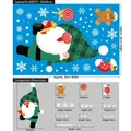 Especificaciones de tamaño detalladas para pegatinas estáticas de Navidad de Papá Noel - Estilo BQ079