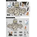 Halloween mummy and ghost static window stickers set with dimensions - Window Mummy (BQ048)