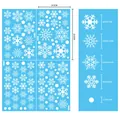 Dettagli delle dimensioni degli adesivi statici fiocchi di neve per vetri di Natale - Stile BQ018 / 4 Pezzi/Confezione