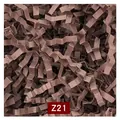 Premium dark brown zig-zag shredded raffia paper filler for gift boxes, model Z21 - 1kg Pack / Dark Coffee (Z21)