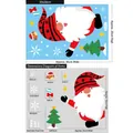 Pegatinas electrostáticas de Papá Noel para ventana guía de tallas y detalles del diseño - Estilo BQ053 (Estático Color)