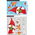 Guía de tallas para set de pegatinas navideñas de gnomo y reno - Estilo BQ055