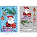 Juego de pegatinas estáticas navideñas de Papá Noel con medidas de componentes reales - Estilo BQ178