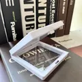 White square PE film suspension jewelry display box for rings earrings and pins - White PE Suspension Box / 9*9*2CM