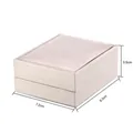 Elegante champagnerrosa Schmuck-Geschenkbox mit Abmessungen 8,3 x 7,2 x 3,5 cm - Klapp-Schmuckschatulle (DY2B0006) / 8.3x7.2x3.5cm / Champagner