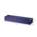 Lange lila Schmuck-Geschenkbox für Halsketten und Uhren, 22x5,5x3,5 cm - Halskettenbox mit gebürsteter Textur (DY2B0005) / 22x5.5x3.5cm / Blau