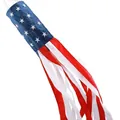 Manica a vento con bandiera americana per decorazioni di feste dell'Indipendenza - Stile a Strisce Stellato (01) / Confezione da 100x15cm