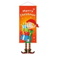 Bannière de Noël suspendue avec lutin et texte Merry Christmas - 110*40cm / Elfe
