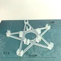 Cornice a stella a cinque punte 3D trasparente per puntale per albero di Natale, 10,5 cm - Supporto Luce per Puntale 18CM / Trasparente