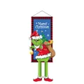 Banner natalizio a tema Grinch da appendere con stampa di personaggi dei cartoni - 110*40cm / 07 Grinch Modello A