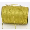 Rollo de cinta metálica dorada con purpurina para envolver regalos - Dorado / 880 Yardas/Paquete (0.3cm)