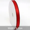 Vibrant 1.2cm wide red polyester satin ribbon roll for gift wrapping and DIY crafts - 1.2cm / Red