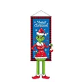 Striscione di Natale con Grinch e scritta Merry Christmas per decorazione festa - 110*40cm / 08 Grinch Modello B