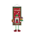 Banner da parete con gnomo di Natale con scritta JOY e colori festivi rosso e verde - 110*40cm / 012 Gnomo Modello B