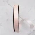 Soft pink polyester satin ribbon for elegant gift wrapping and wedding flower decor - Style (D3-8007) / 1cm Wide (100 Yards/Roll) / Light Pink