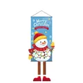 Striscione natalizio da appendere con simpatico pupazzo di neve e luci - 110*40cm / 015 Nuovo Pupazzo di Neve Modello