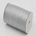 Carrete de cinta metálica plateada con purpurina para regalos y decoración tartas - Plateado / 880 Yardas/Paquete (0.3cm)