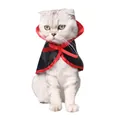 Vampire style pet Halloween costume magic cape for cats and small dogs in red and black - Cloak / Black