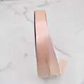 High-quality pink polyester satin ribbon roll for luxury gift wrapping and wedding decor - Style (D3-8017) / 1cm Wide (100 Yards/Roll) / Light Pink