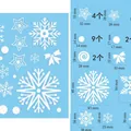 Set di adesivi per finestre a fiocco di neve di Natale con 35 decalcomanie statiche bianche - Stile 12 (Fiocco di Neve) / 20*30cm