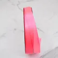 Premium coral pink polyester satin ribbon roll for gift wrapping and wedding decor - Style (D3-8035) / 1cm Wide (100 Yards/Roll) / Pink