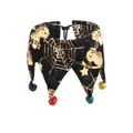 Collar festivo de Halloween para mascotas con gatos dorados y cascabeles de colores - Solo Bufanda de Telaraña