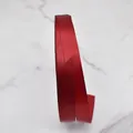 Elegant burgundy high-density polyester satin ribbon for luxury gift box wrapping - Style (D3-8041) / 1cm Wide (100 Yards/Roll) / Dark Red