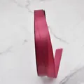 High-quality magenta polyester satin ribbon for elegant gift wrapping and crafts - Style (D3-8049) / 1cm Wide (100 Yards/Roll) / Rose Red