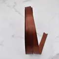 Roll of chocolate brown satin ribbon with smooth finish for gift wrapping bows - Style (D3-8051) / 1cm Wide (100 Yards/Roll) / Dark Brown