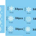 Weiße Schneeflocken-Fensterbilder Set in verschiedenen Größen für Weihnachtsdeko - Stil 13 (Schneeflocke) / 20*30cm