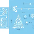 Set mit 25 weißen Weihnachtsfenster-Statikaufklebern für die Glasdekoration im Haus - Stil 14 (Baumkugel) / 20*30cm