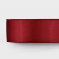 Close-up of 1.5cm burgundy polyester satin ribbon for premium gift box packaging - 8042# Single Sided Satin / 1.5cm Wide * 100 Yards/Roll / Dark Red