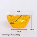 Lingotto d'oro cinese tradizionale in plastica con segni di dimensioni e peso - Yuanbao 9cm