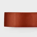 Premium 1.5cm rust copper single-sided polyester satin ribbon for elegant gift wrapping - 8050# Single Sided Satin / 1.5cm Wide * 100 Yards/Roll / Scarlet