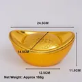 Grande decorazione yuanbao sycee cinese dorata di ricchezza per Capodanno con dimensioni - Yuanbao 25cm