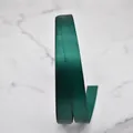 Premium dark green polyester satin ribbon for elegant gift wrapping and floral decor - Style (D3-8131) / 1cm Wide (100 Yards/Roll) / Dark Green