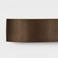 Close-up of 1.5cm dark brown satin polyester ribbon for gift wrapping and decoration - 8056# Single Sided Satin / 1.5cm Wide * 100 Yards/Roll / Brown