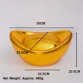 Grande ornamento cinese sycee yuanbao in plastica dorata per Capodanno e negozio - Yuanbao 40cm